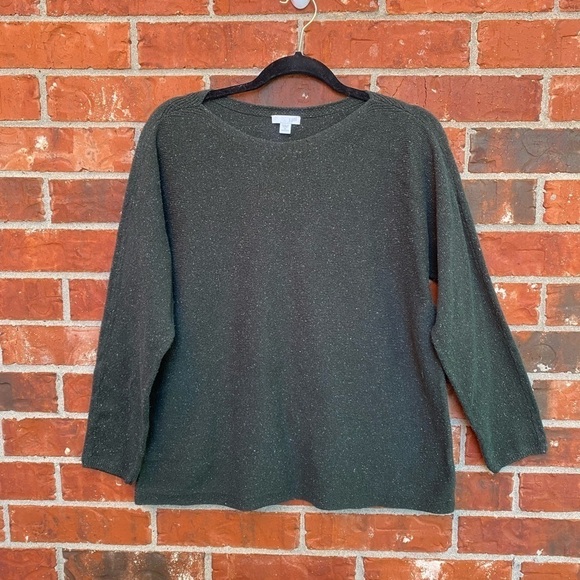J. Jill Womens 1X Green Marled Sweater - Picture 8 of 8